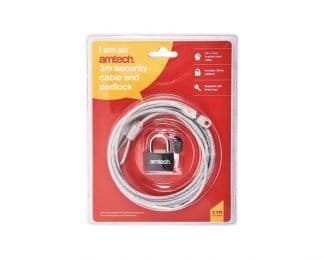 3M X 4Mm Security Cable And Padlock