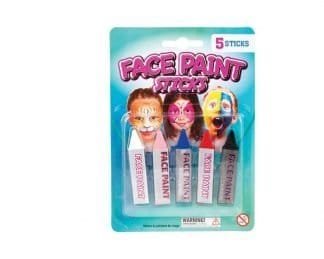 Face Paint Stick Asst Cols 5Pc