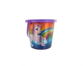 19Cm Unicorn Print Bucket