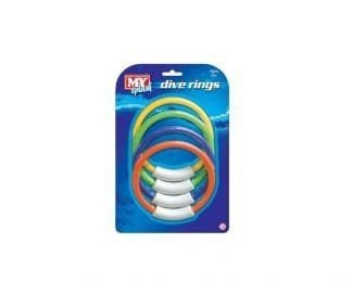 4Pc Dive Rings On Blistercard "M.Y"