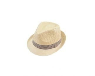 Trilby Hat With Stripey Band