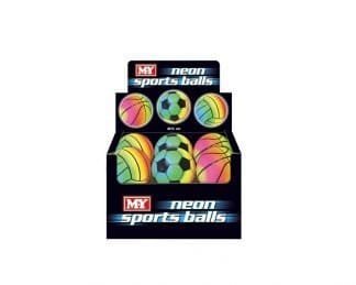 5" Rainbow Neon Sports Ball