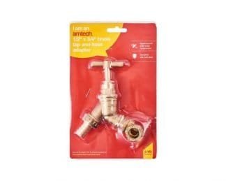 0.5 Inch X 0.75 Inch Brass Tap And Hose Adaptor