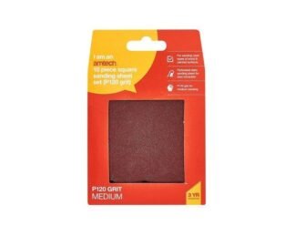 10Pc Square Sanding Sheet Set (P120 Grit ) (110 X 100Mm)