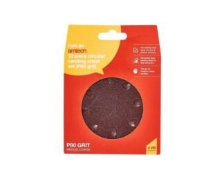 10Pc Circular Sanding Sheet Set (P80 Grit) (Dia 115Mm)