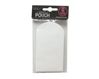 Krft White Pouch 100X73Mm 6Pk
