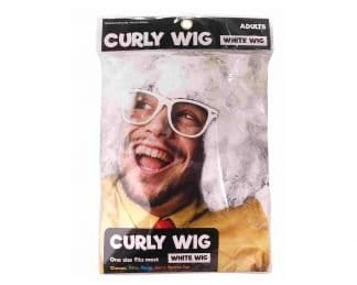 Dress Up Curly Wig White