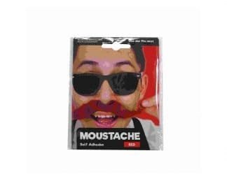 Dress Up Moustache Self Adhesive Red