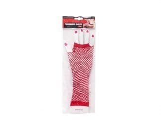 Dress Up Fishnet Gloves Red