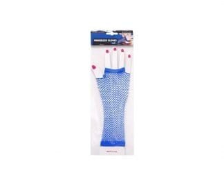 Dress Up Fishnet Gloves Blue