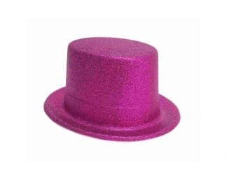 Dress Up Top Hat Glitter Pink