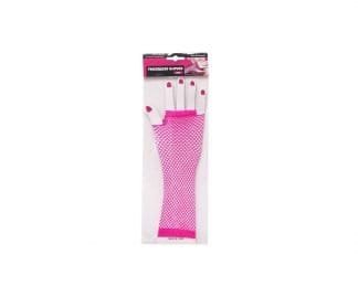 Dress Up Fishnet Gloves Pink