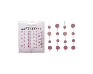 Dot Garland W/Glitter Pink 2Pk