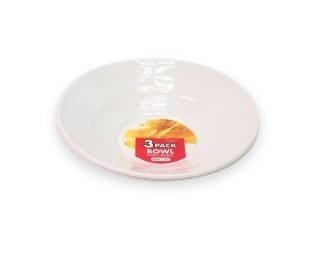 Party Bowl Shallow Wht 3Pk