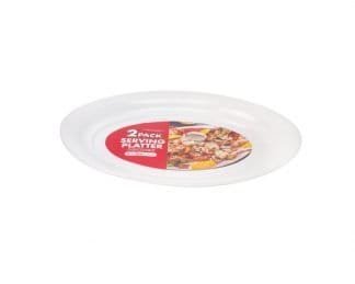 Party Platter Oval Wht 2Pk