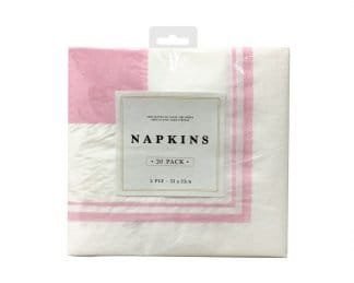Party Napkins 33X33Cm Pink 20Pk