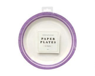 Party Plates 18Cm Purple 10Pk