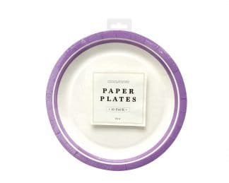 Party Plates 23Cm Purple 10Pk